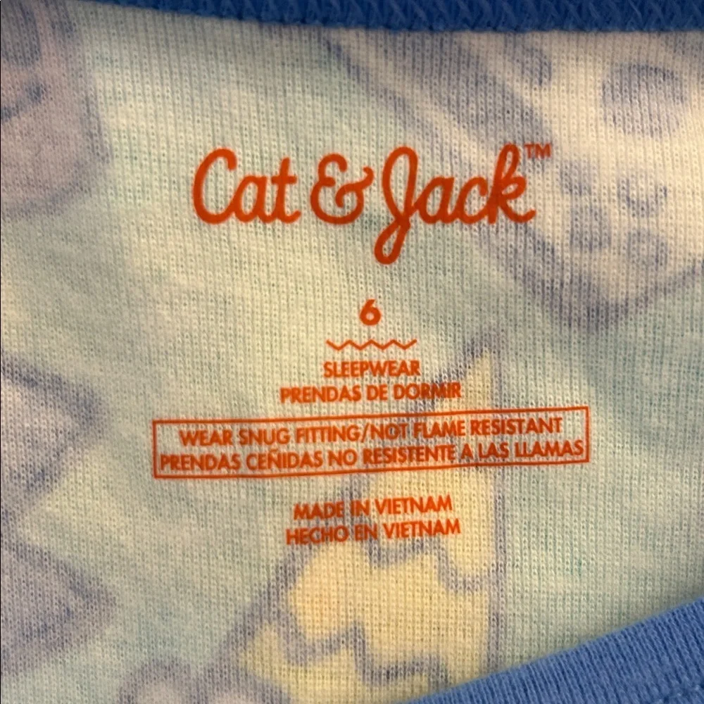 Cat &‎ Jack Boy's 2 Piece Novelty Cozy Comfy Pajama Set Size 6 New with tags!